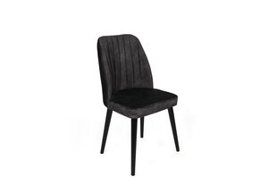 4-ių kėdžių komplektas Kalune Design Alfa 437 V4, juodas kaina ir informacija | Virtuvės ir valgomojo kėdės | pigu.lt