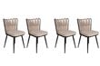 4-ių kėdžių komplektas Kalune Design Kusakli 221 V4, smėlio цена и информация | Virtuvės ir valgomojo kėdės | pigu.lt