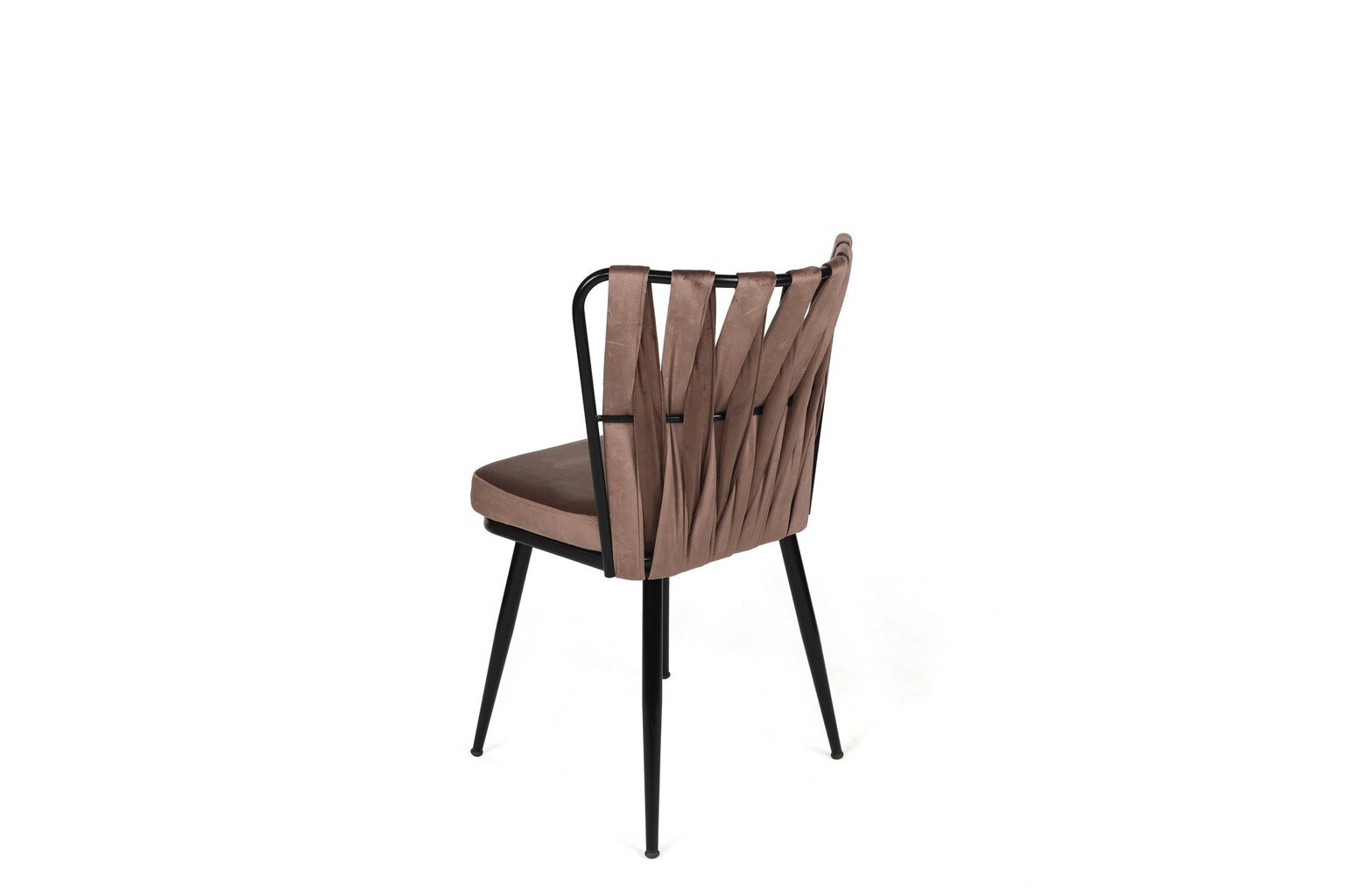 4-ių kėdžių komplektas Kalune Design Kusakli 233 V4, rudas/juodas kaina ir informacija | Virtuvės ir valgomojo kėdės | pigu.lt
