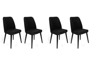 4-ių kėdžių komplektas Kalune Design Tutku 311 V4, juodas kaina ir informacija | Virtuvės ir valgomojo kėdės | pigu.lt