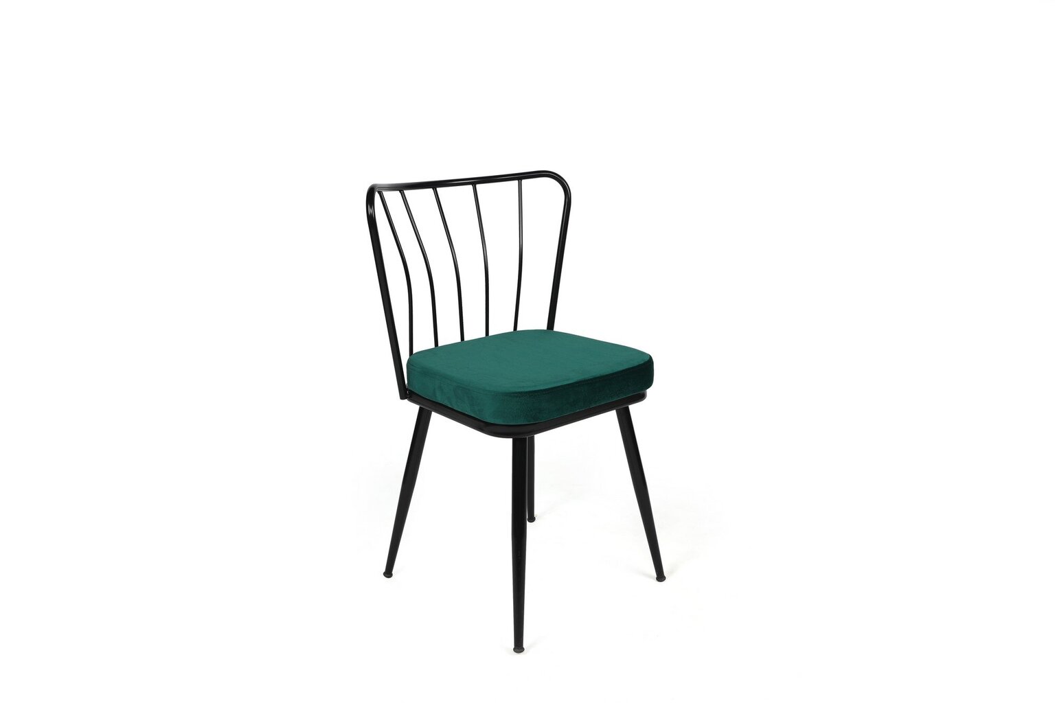 4-ių kėdžių komplektas Kalune Design Yildiz 951 V4, žalias/juodas kaina ir informacija | Virtuvės ir valgomojo kėdės | pigu.lt
