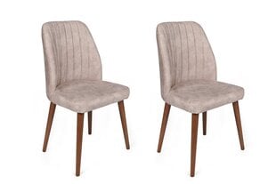 2-jų kėdžių komplektas Kalune Design Alfa 465 V2, juodas kaina ir informacija | Virtuvės ir valgomojo kėdės | pigu.lt