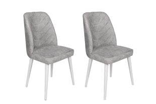 2-jų kėdžių komplektas Kalune Design Dallas 584 V2, pilkas kaina ir informacija | Virtuvės ir valgomojo kėdės | pigu.lt