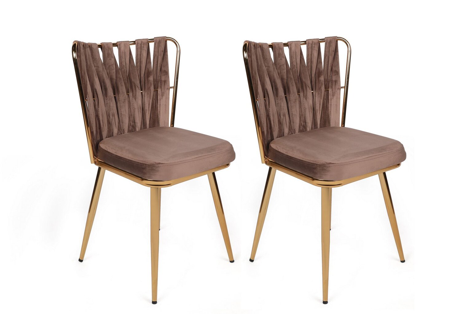2-jų kėdžių komplektas Kalune Design Kusakli 213 V2, rudas kaina ir informacija | Virtuvės ir valgomojo kėdės | pigu.lt