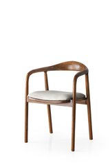 Kėdė Kalune Design PA-027, ruda/pilka kaina ir informacija | Virtuvės ir valgomojo kėdės | pigu.lt