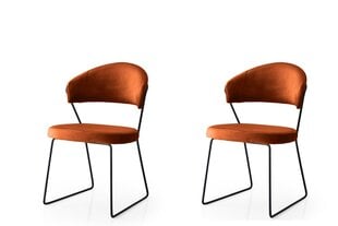 2-jų kėdžių komplektas Kalune Design MN 887 V2, oranžinis kaina ir informacija | Virtuvės ir valgomojo kėdės | pigu.lt
