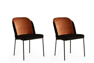 2-jų kėdžių komplektas Kalune Design DR 147 V2, juodas kaina ir informacija | Virtuvės ir valgomojo kėdės | pigu.lt
