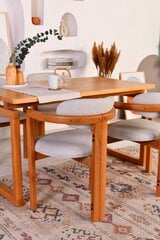 обеденный комплект из 5 предметов Asir Cheri 4S, коричневый/серый цена и информация | Комплекты мебели для столовой | pigu.lt