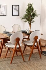 обеденный комплект из 5 предметов Asir Touch Wooden, коричневый/серый цена и информация | Комплекты мебели для столовой | pigu.lt