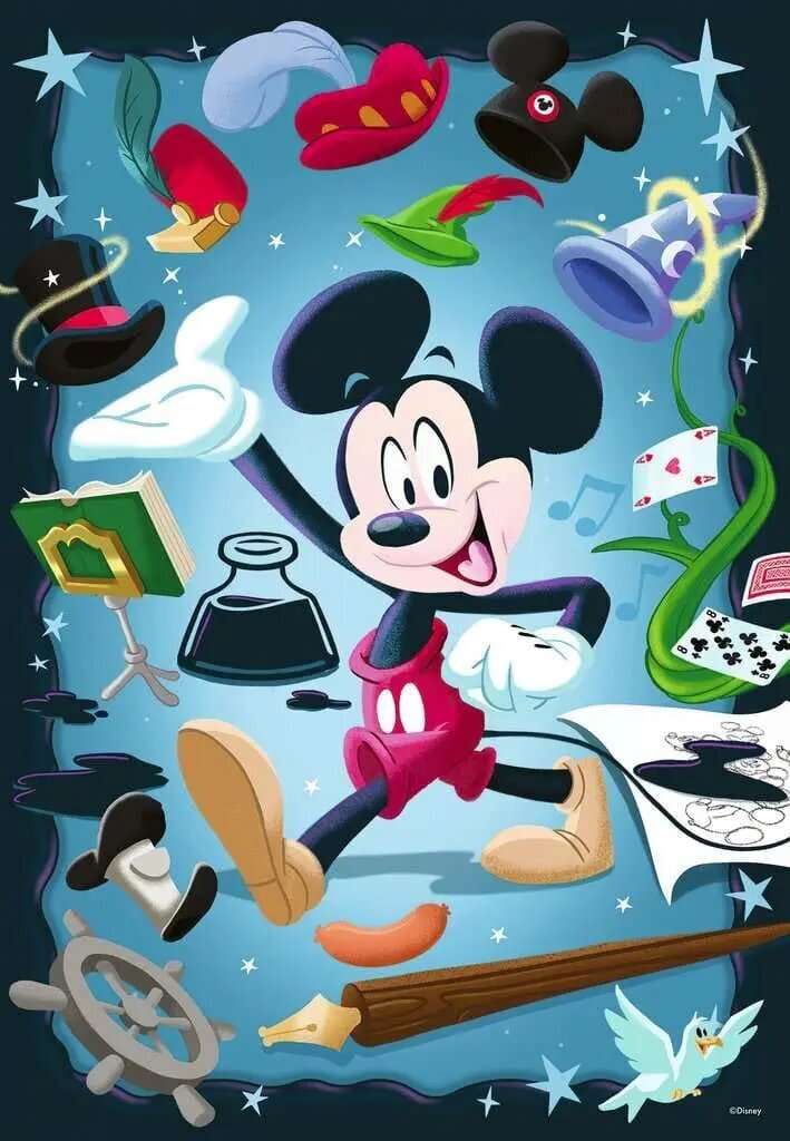 Dėlionė Ravensburger Disney 100 Mickey, 300 d. kaina ir informacija | Dėlionės (puzzle) | pigu.lt