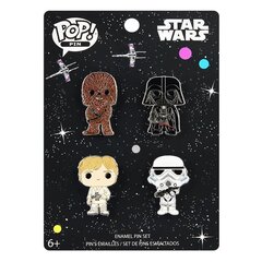 Emalio smeigtukų rinkinys Star Wars Funko Pop! 10 cm, 4 vnt. цена и информация | Аппликации, декорации, наклейки | pigu.lt