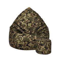 Sėdmaišis Sako Camouflage XXXXL, žalias kaina ir informacija | Sėdmaišiai ir pufai | pigu.lt