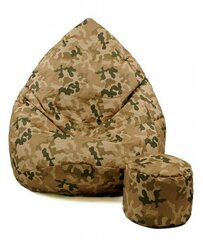 Sėdmaišis Sako Camouflage XXXXXL, rudas цена и информация | Кресла-мешки и пуфы | pigu.lt