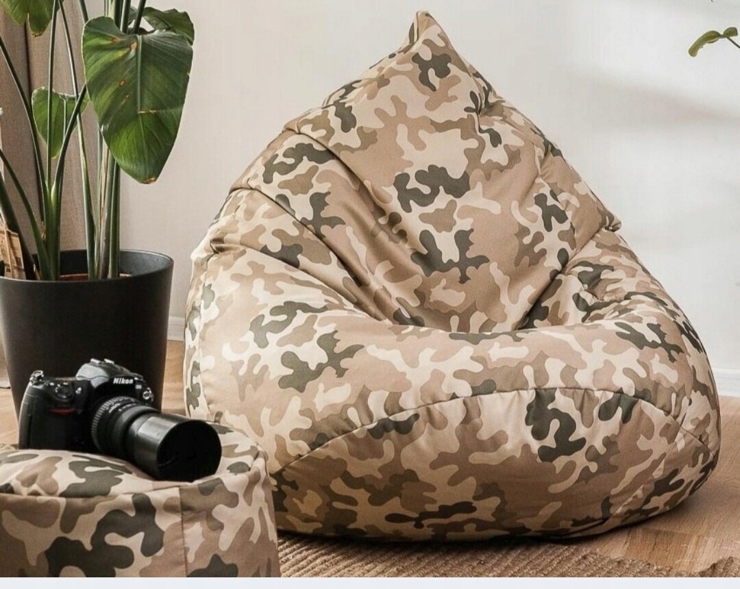 Sėdmaišis Sako Camouflage XXXXXL, rudas kaina ir informacija | Sėdmaišiai ir pufai | pigu.lt