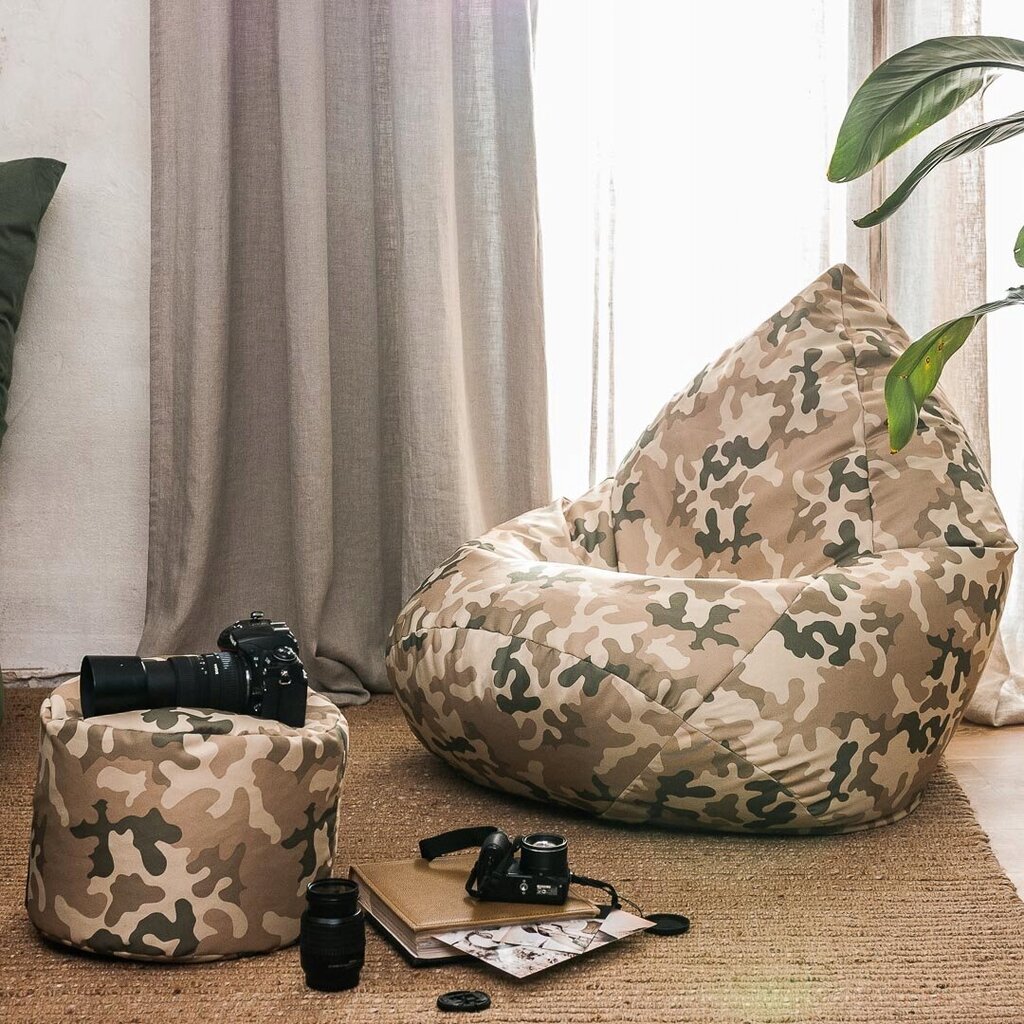 Sėdmaišis Sako Camouflage XXXXXL, rudas kaina ir informacija | Sėdmaišiai ir pufai | pigu.lt