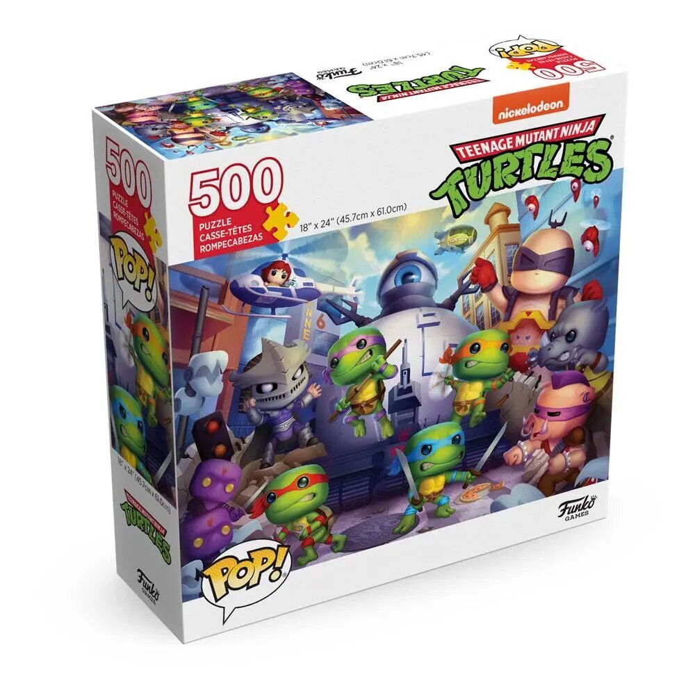 Dėlionė Nickelodeon POP! TMNT (Vėžliukai Nindzės), 500 vnt. kaina ir informacija | Dėlionės (puzzle) | pigu.lt