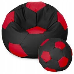 Sėdmaišis su pufu Ball XXXL, juodas/raudonas kaina ir informacija | Sėdmaišiai ir pufai | pigu.lt