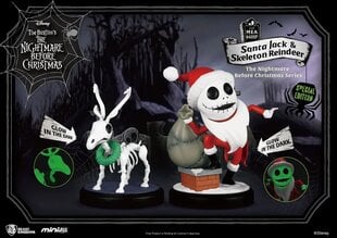 Nightmare Befor Christmas Mini 2-Pack Santa Jack & Skeleton, 8 cm kaina ir informacija | Žaidėjų atributika | pigu.lt