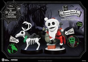 Nightmare Befor Christmas Mini 2-Pack Santa Jack & Skeleton, 8 cm kaina ir informacija | Žaidėjų atributika | pigu.lt