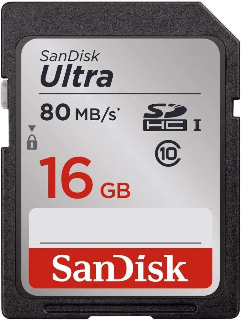 Sandisk SDHC Ultra 16GB kaina ir informacija | Atminties kortelės fotoaparatams, kameroms | pigu.lt