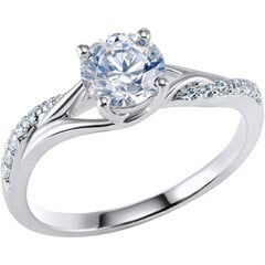 Серебряное кольцо , покрытие родием,  18.0,  925° цена и информация | Кольцо | pigu.lt