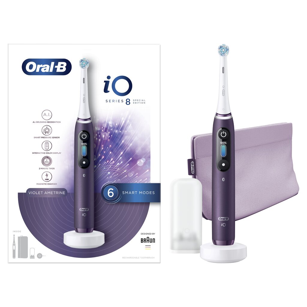 Prekė su pažeidimu. Oral-B iO Series 8 Violet Ametrine kaina ir informacija | Prekės su pažeidimu | pigu.lt