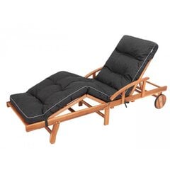 Удобная и простая в сборке подушка для садового кресла  Sales Core, 201x55x8 cm - черный цена и информация | Подушки, наволочки, чехлы | pigu.lt