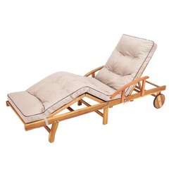 Удобная и простая в сборке подушка для садового кресла  Sales Core, 201x55x8 cm - бежевый цена и информация | Подушки, наволочки, чехлы | pigu.lt