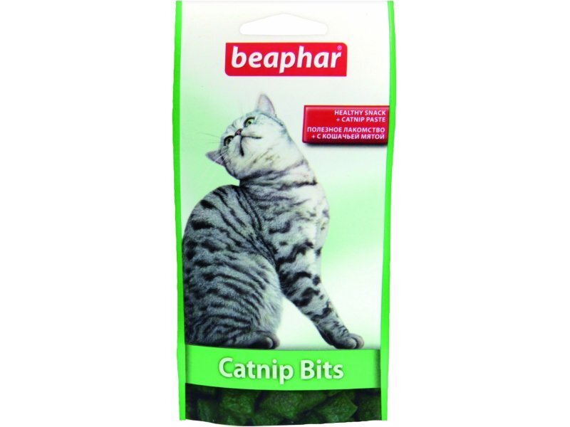 Beaphar Cat Nip Bits skanėstai katėms su katžole, 35g kaina ir informacija | Skanėstai katėms | pigu.lt