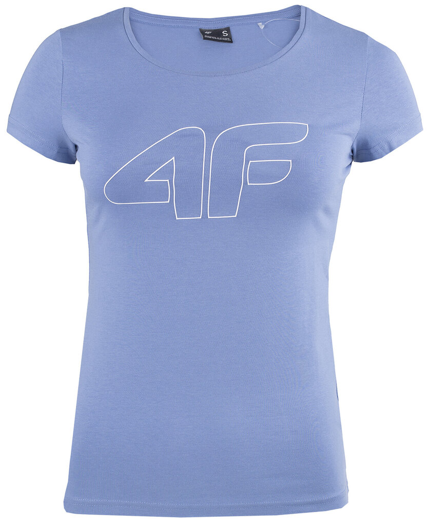 Marškinėliai moterims 4F F0907 4FAW23TTSHF0907 32S, mėlyni цена и информация | Marškinėliai moterims | pigu.lt