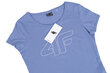 Marškinėliai moterims 4F F0907 4FAW23TTSHF0907 32S, mėlyni kaina ir informacija | Marškinėliai moterims | pigu.lt