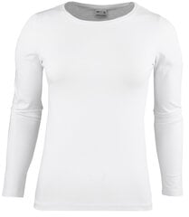 Marškinėliai moterims longsleeve 4F F167 4FAW23TLONF167 10S, balti цена и информация | Женские футболки | pigu.lt