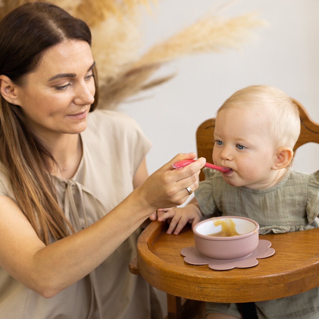 Baboo valgymo silikoninis rinkinys, 4+ mėn, kakavinė цена и информация | Kūdikių indai, indeliai pienui ir įrankiai | pigu.lt