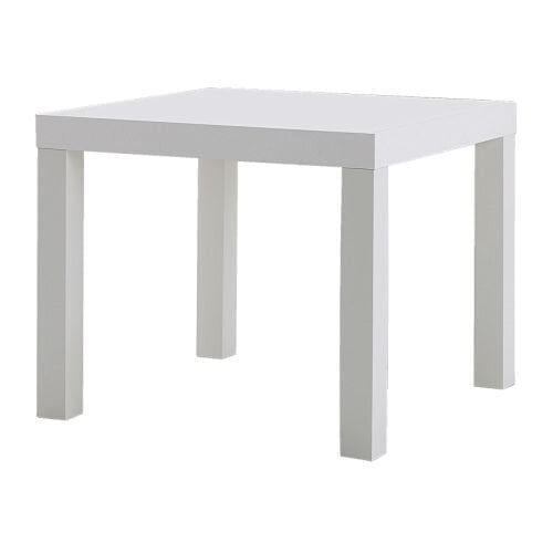 Kvadratinis staliukas Belsi Lack 55x55x45cm baltas kaina ir informacija | Kavos staliukai | pigu.lt