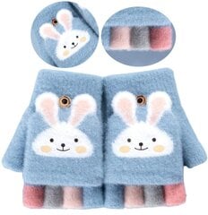Перчатки детские зимние S10, синие цена и информация | Шапки, перчатки, шарфы для девочек | pigu.lt