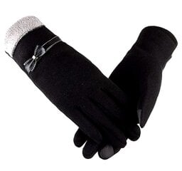 Женские зимние перчатки Р106, черные цена и информация | Женские перчатки | pigu.lt