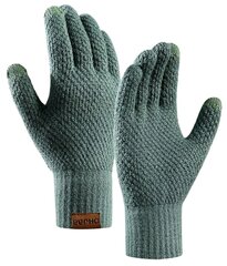 Мужские зимние перчатки S99, зеленые цена и информация | Мужские шарфы, шапки, перчатки | pigu.lt