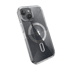 Чехол Speck Presidio Lux Grip ClickLock & Magsafe для iPhone 15, iPhone 14, iPhone 13, прозрачный, с платиновыми блесками, хромированная отделка цена и информация | Чехлы для телефонов | pigu.lt