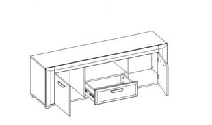 TV spintelė Liveo Besto BT1, ruda/balta цена и информация | Тумбы под телевизор | pigu.lt