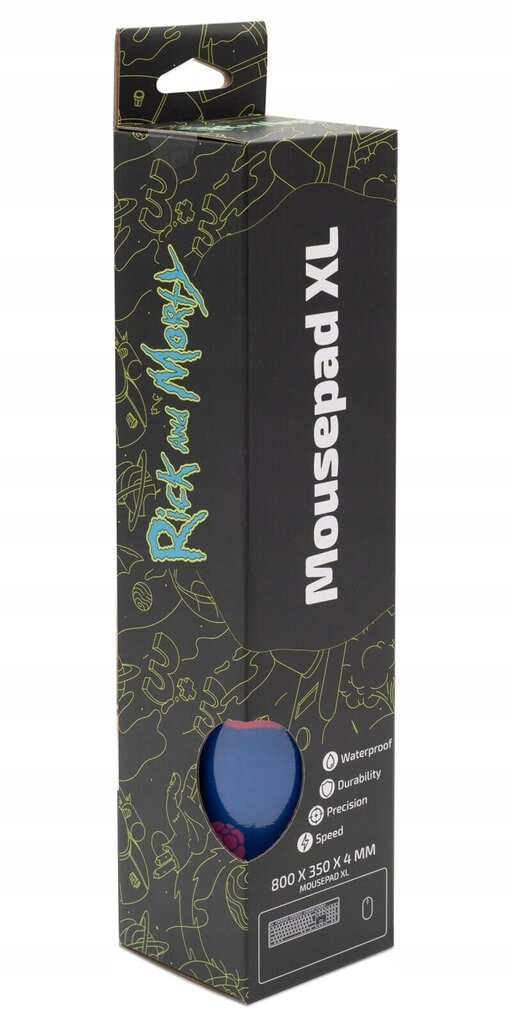 Pelės kilimėlis XXL Rikas ir Mortis Rick and Morty Virus Attack, 80 x 35 cm kaina ir informacija | Pelės | pigu.lt