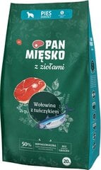 Pan Mięsko mažų veisių šunims su jautiena ir tunu, 20 kg kaina ir informacija | Pan Mięsko Gyvūnų prekės | pigu.lt
