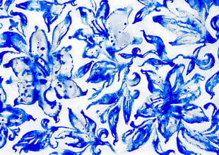 Dėlionė Purple Witty Fox Veronika Blyzniuchenko Lilies Blue Series, 1000d. kaina ir informacija | Dėlionės (puzzle) | pigu.lt