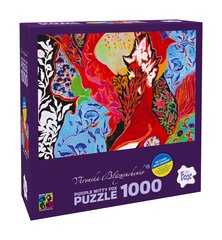 Dėlionė Purple Witty Fox Flower Dance 19903, 1000 d. kaina ir informacija | Dėlionės (puzzle) | pigu.lt