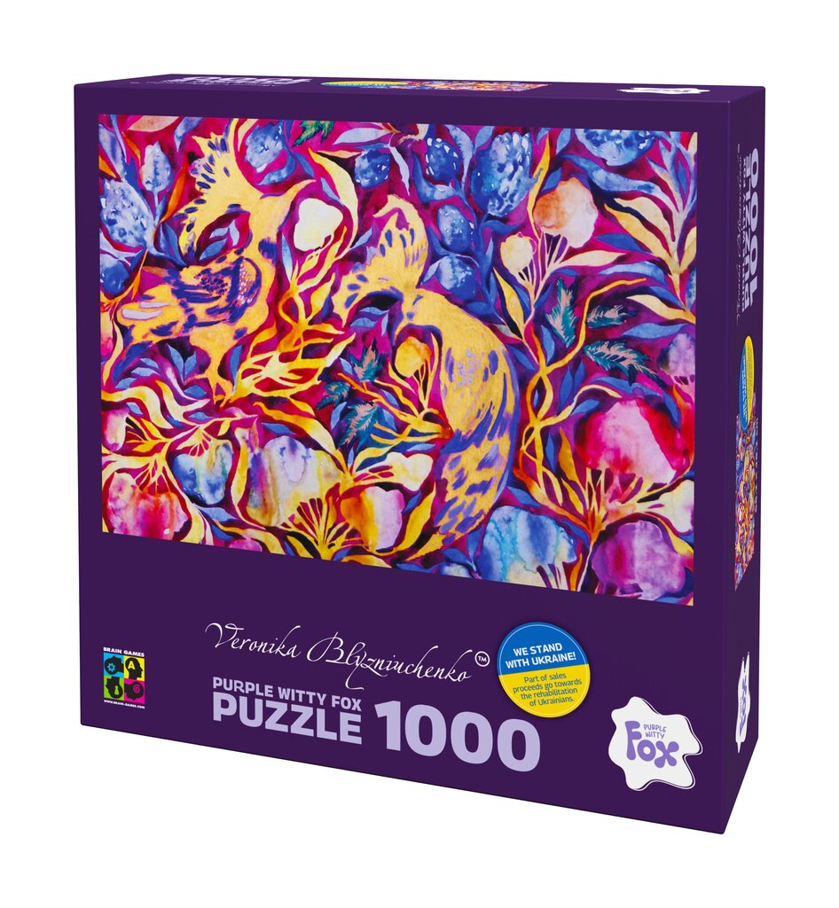 Dėlionė Purple Witty Fox Fairy Tale Birds 19905, 1000 d. kaina ir informacija | Dėlionės (puzzle) | pigu.lt