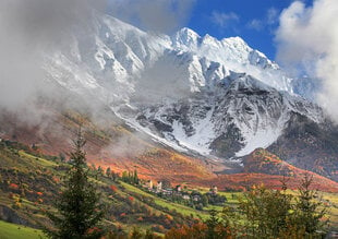 Dėlionė Purple Witty Fox Gruzija, Kaukazo kalnai, 1000 d. kaina ir informacija | Dėlionės (puzzle) | pigu.lt
