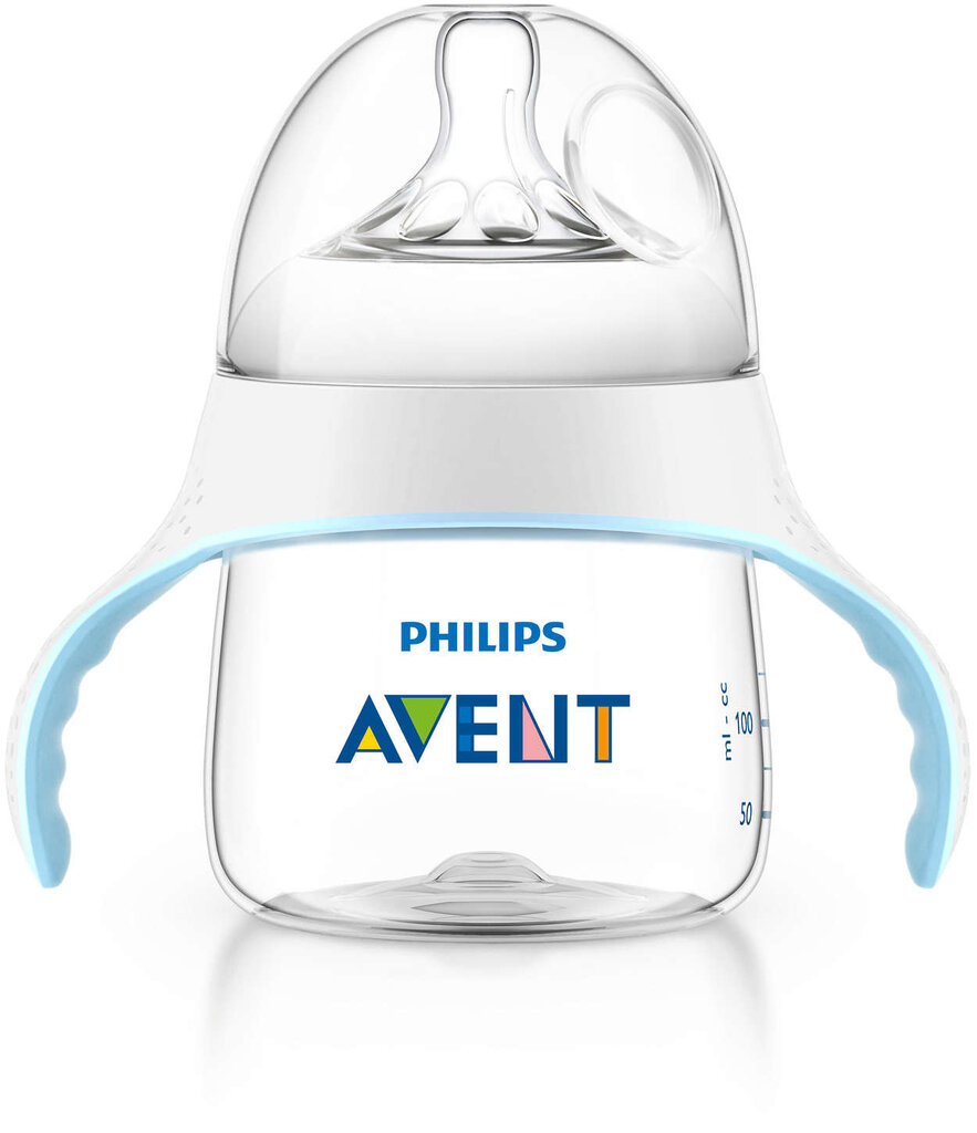 Buteliukas su rankenėlėmis Philips Avent Natural SCF262/06, 125 ml kaina ir informacija | Buteliukai kūdikiams ir jų priedai | pigu.lt