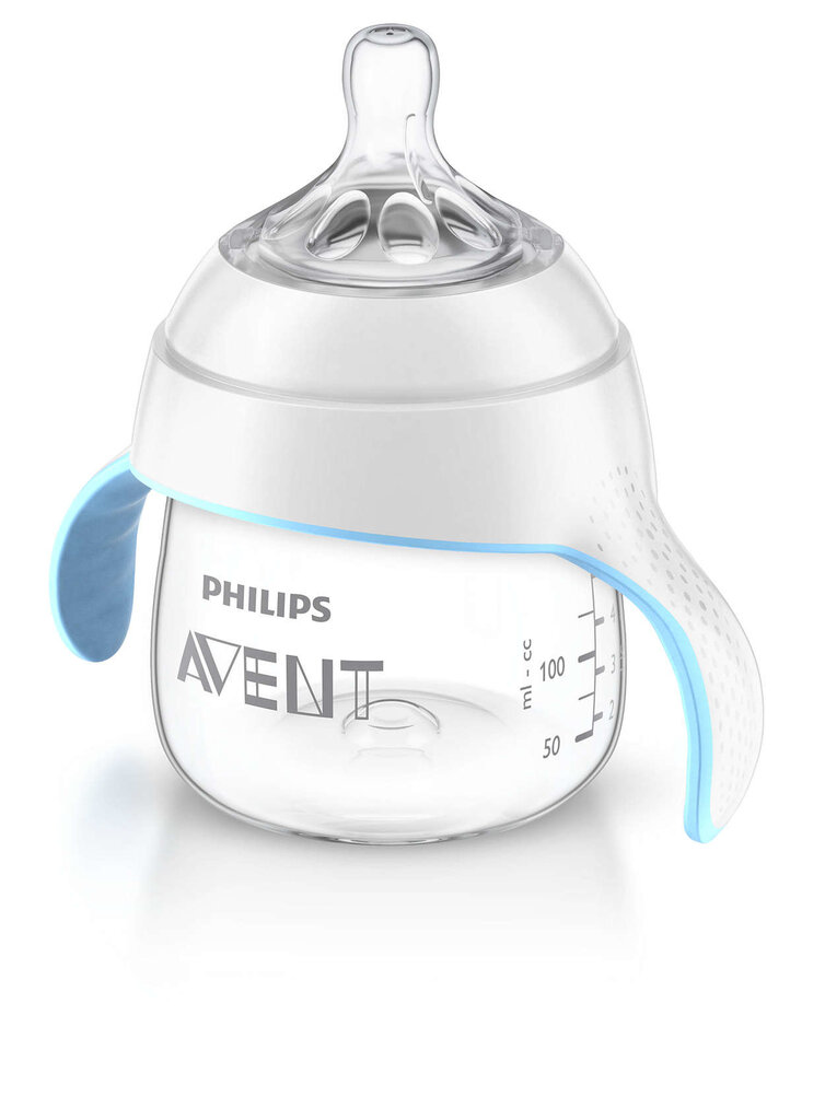 Buteliukas su rankenėlėmis Philips Avent Natural SCF262/06, 125 ml цена и информация | Buteliukai kūdikiams ir jų priedai | pigu.lt