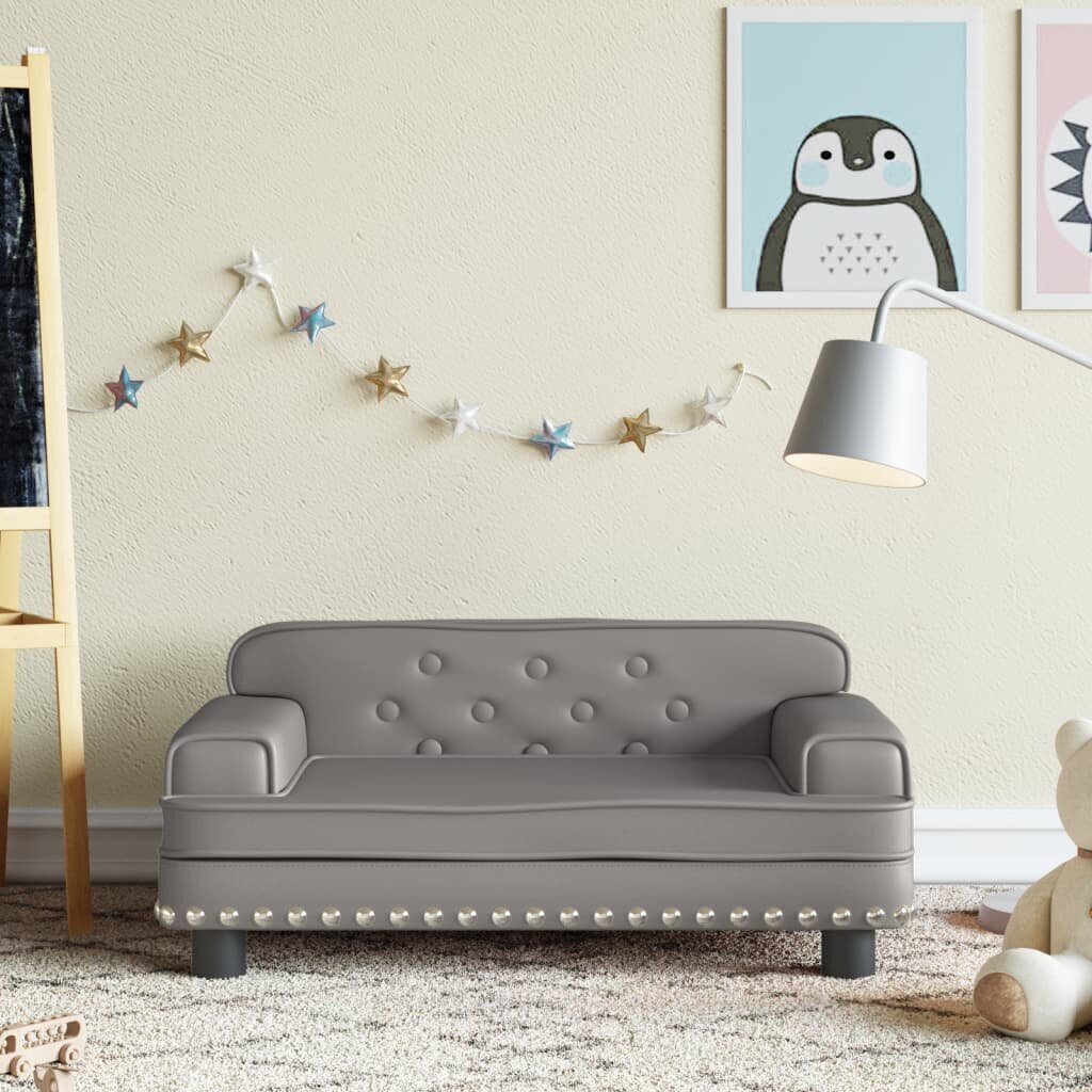 Vaikiška sofa vidaXL, pilka цена и информация | Vaikiškos kėdutės ir staliukai | pigu.lt