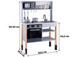 Medinė vaikiška virtuvėlė Jokomisiada, pilka, 89x70x30cm kaina ir informacija | Žaislai mergaitėms | pigu.lt