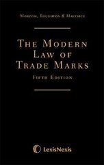 Morcom, Roughton and St Quintin: The Modern Law of Trade Marks 5th New edition kaina ir informacija | Ekonomikos knygos | pigu.lt